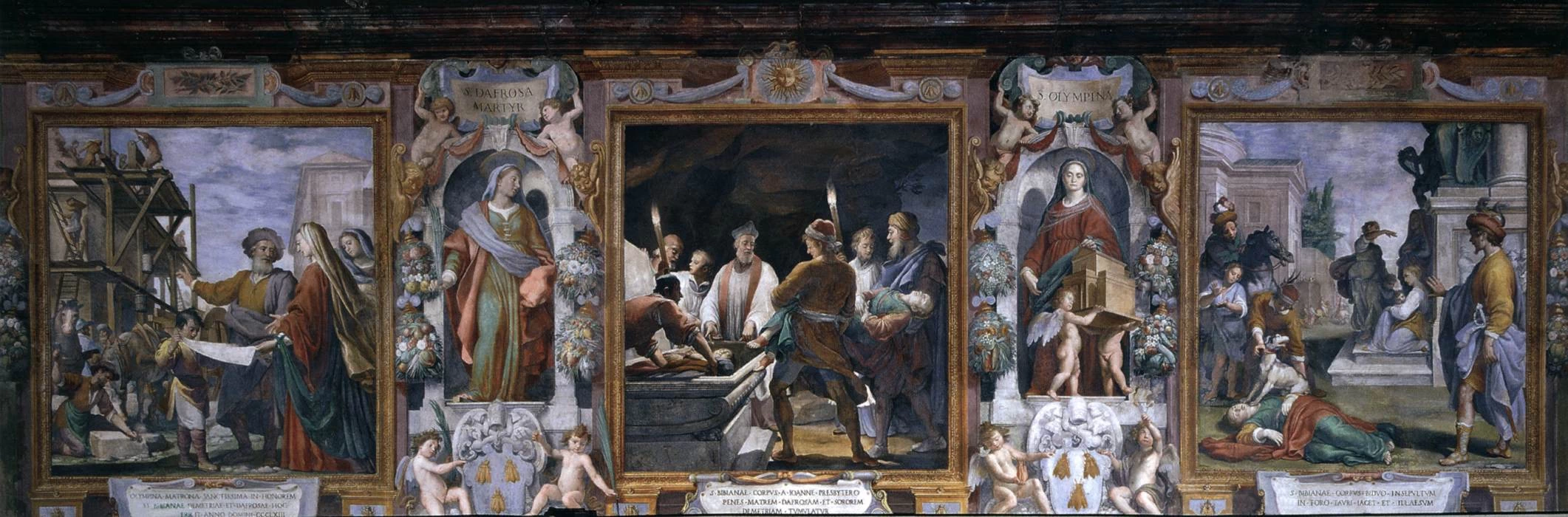 Chiesa di Santa Bibiana, Roma - Scene di prime donne martiri cristiane